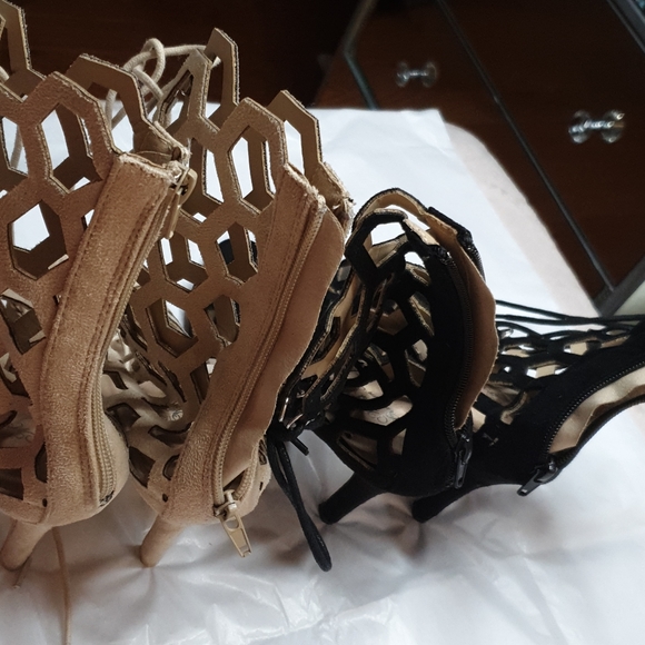 Fashion nova lace up heels 2 pairs - Picture 3 of 3